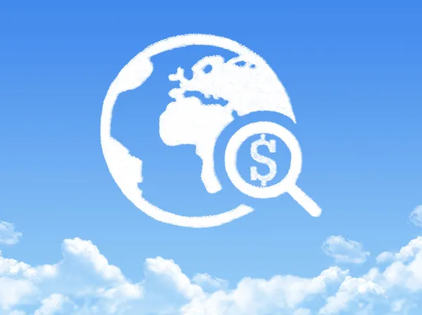 Dolar busca forma de nuvem — Fotografia de Stock