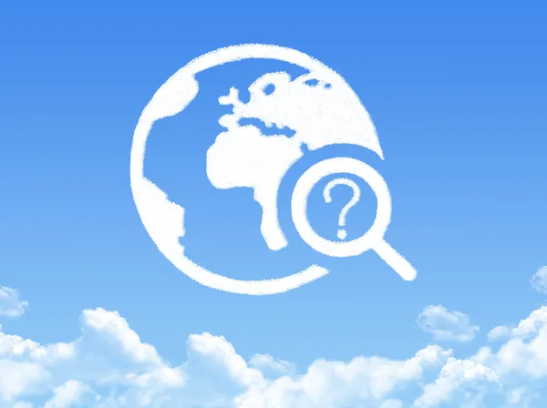 Question search cloud shape — Stock Photo, Image