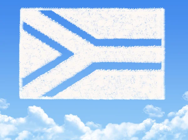 Vlajka Jižní Afrika cloud tvar — Stock fotografie
