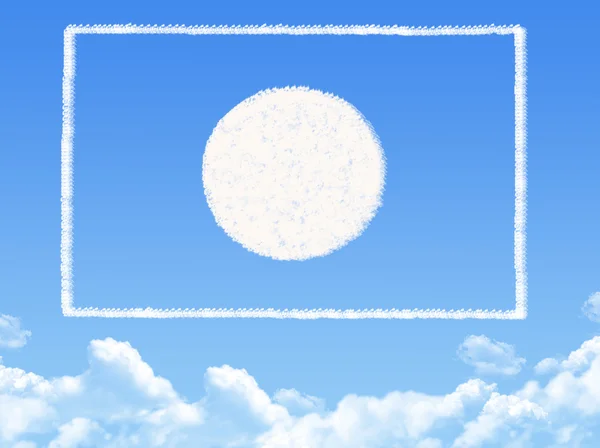 Japonya bayrak bulut şekli — Stok fotoğraf