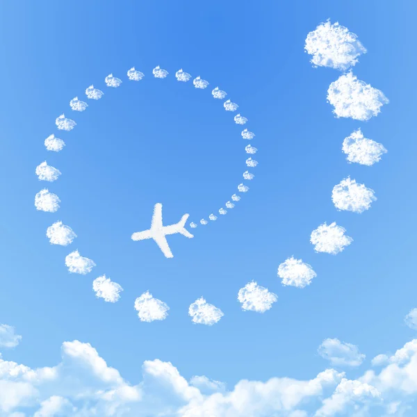 Літак у формі хмари, концепція мрії — стокове фото