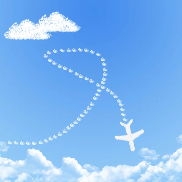 飞机在云形，梦的概念 — 图库照片