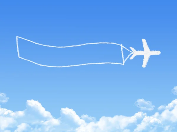 Plane on Cloud shaped ,dream concept — Stock Photo, Image