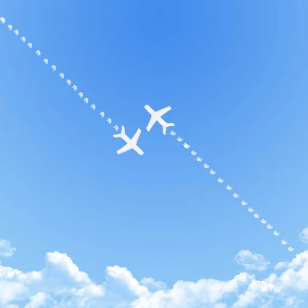 비행기 구름 모양, 꿈의 개념에 — 스톡 사진