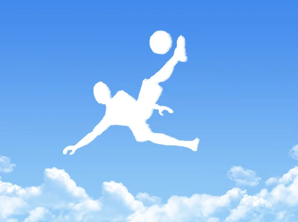サッカー選手の雲の形 — ストック写真