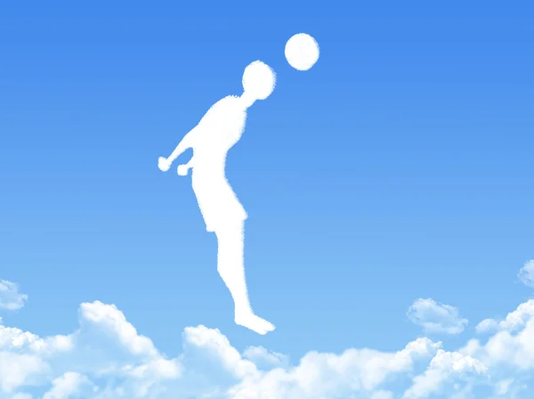 Football player cloud shape — Stock Photo, Image