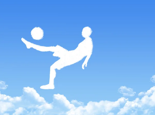 Football player cloud shape — Stock Photo, Image