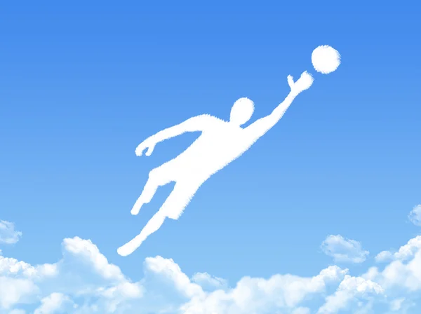 Football player cloud shape — Stock Photo, Image