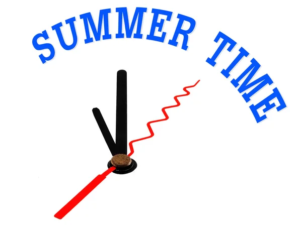 Summer time concept clock closeup — Stock Photo, Image