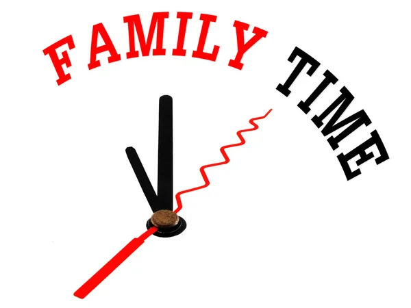 Czas dla rodziny koncepcja zbliżenie zegar — Zdjęcie stockowe