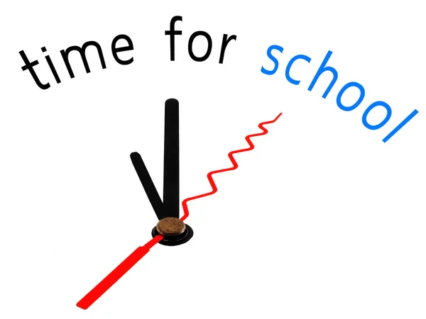 Time for School with clock concept — Stock Photo, Image