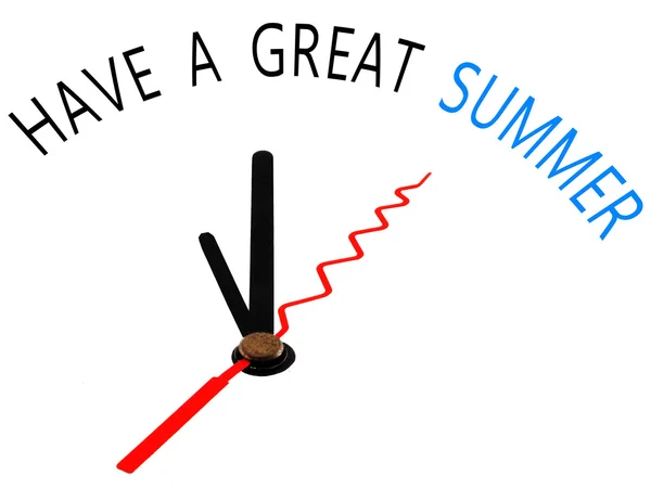 Have a great summer with clock concept — Stock Photo, Image