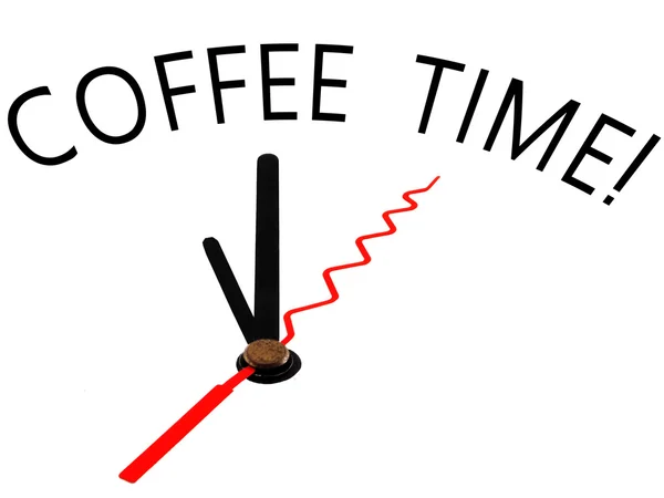 Hora del café con el concepto de reloj —  Fotos de Stock