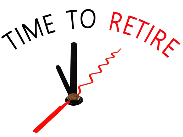 Time to Retire with clock concept — Stock Photo, Image