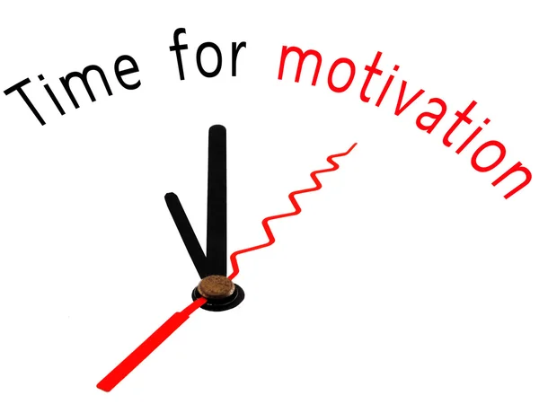 Time for Motivation with clock concept — Stock Photo, Image