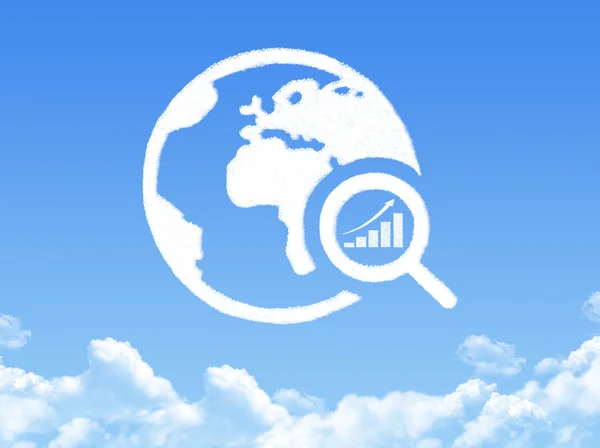 Chart search cloud shape — Stock Photo, Image