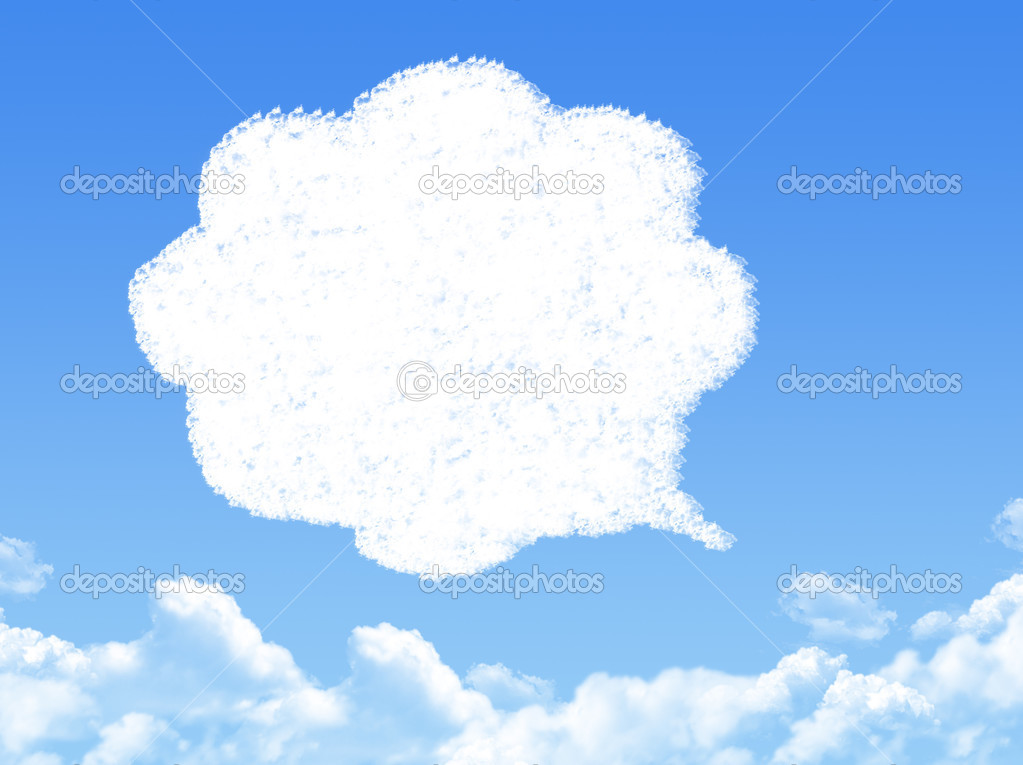 speech bubbles cloud shape
