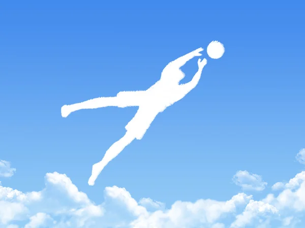 Fútbol jugador nube forma —  Fotos de Stock