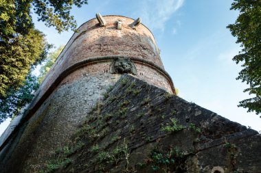 Kale Siena ve suru duvar detay, Istria, İtalya