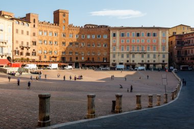 Piazza del campo, siena Merkez Meydanı, Toskana, İtalya