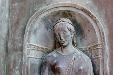 kabartma kadın başının siena, Toskana, İtalya