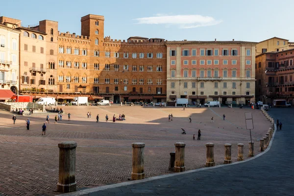 Piazza del campo, zentraler platz von siena, toskana, italien — Stockfoto