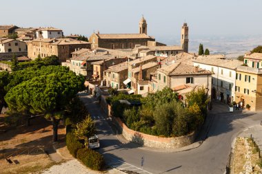 Aerial View of Montalcino, the City of Brunello Wine, Italy clipart