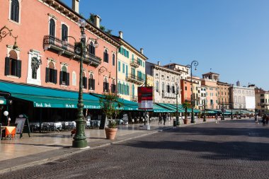 restoranlar ve kafeler piazza sutyen verona, veneto, İtalya