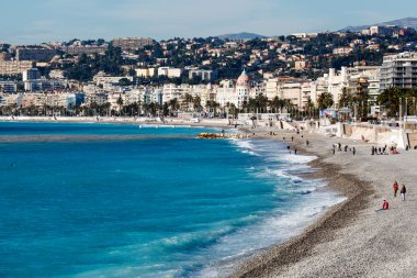 Promenade des anglais ve güzel, Fransız rivier güzel bir plaj