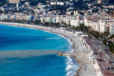 Promenade des anglais ve güzel, Fransız rivier güzel bir plaj