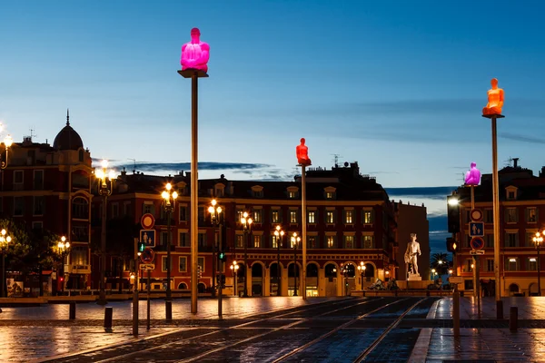 Massena Place Square por la mañana, Niza, Francia — Foto de Stock