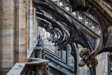 çatı ünlü milan Katedrali, Lombardiya, İtalya