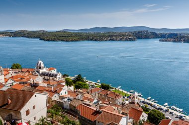 saint james Katedrali ve sibenik, cro şehrini panoramik görünüm