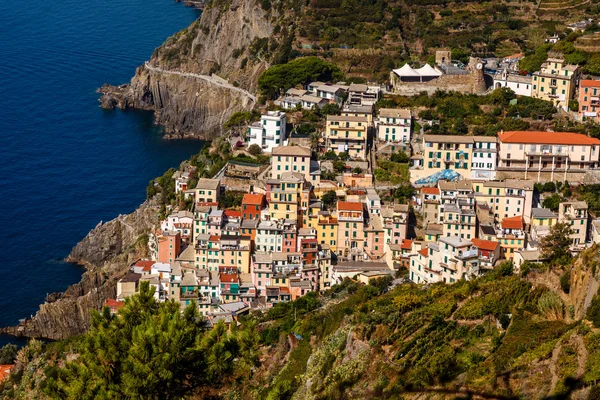 Traditionelles dorf riomaggiore in cinque terre, italien — Stockfoto