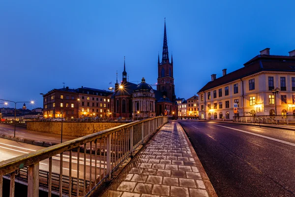 Церковь Риддархолмскирх в Старом городе Стокгольма (Гамла Стан) в т — стоковое фото