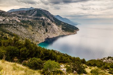 Makarska riviera kıyısında akşam, Hırvatistan göster