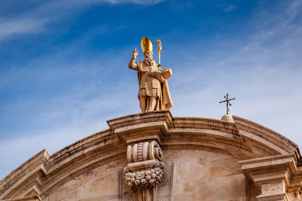 Saint blaise kyrkliga detalj i dubrovnik, Dalmatien, Kroatien — Stockfoto