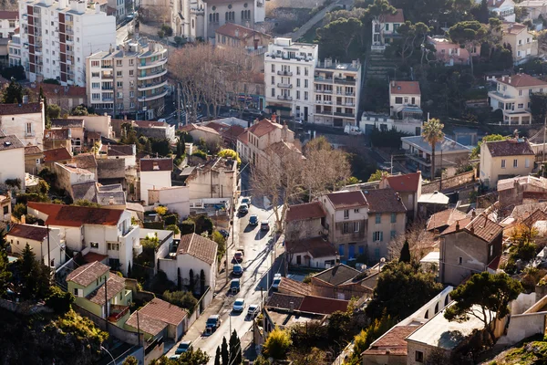 Вид с воздуха на Марсель, Франция — стоковое фото