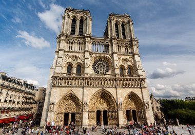notre dame de paris Katedrali üzerinde cite ada, Fransa