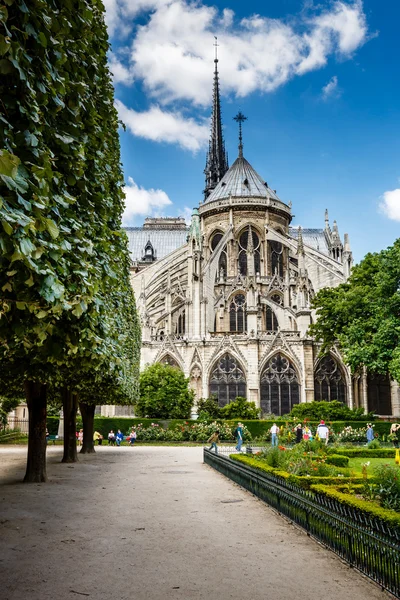 Jardin Notre Dame de Paris sur Cité Island, Paris, France — Photo