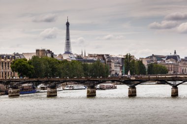 Eiffeltoren en pont des arts brug, Parijs, Frankrijk