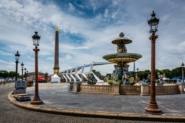 Place de la Concorde on Summer Day in Paris, France — Stock Photo, Image