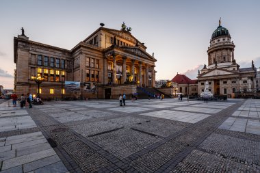 French Cathedral and Concert Hall on Gendarmenmarkt Square in th clipart