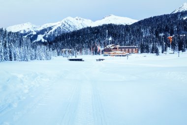 Kayak merkezinde sabah, madonna di campiglio Kayak Merkezi yakın ben