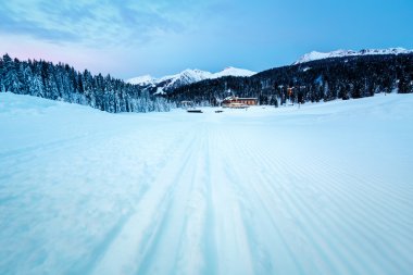 Kayak merkezinde sabah, madonna di campiglio Kayak Merkezi yakın ben