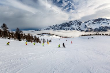 Kayak merkezinde İtalyanca alps, madonna di campiglio ski resort yakınındaki bu