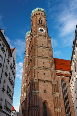 Kilise our lady (frauenkirche) Münih'teki Bavyera, gece g