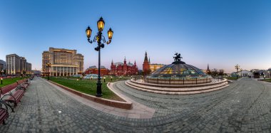 Akşamları, mos modacı Meydanı ve Moskova kremlin Panoraması