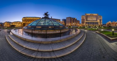 Akşamları, mos modacı Meydanı ve Moskova kremlin Panoraması