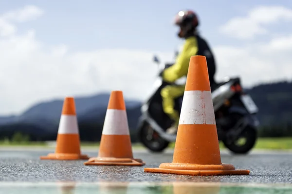 Escola de treinamento de motocicleta — Fotografia de Stock